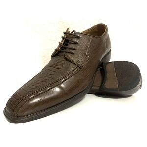 Bolano "Ramis" Alligator Print Dress Shoes, Brown, Men's Size 11 M